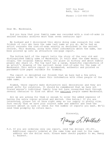 Gary Halbert's Coat of Arms Letter