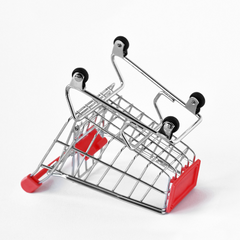Tipped over shopping cart