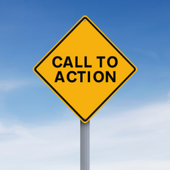 Sign that says "call to action"