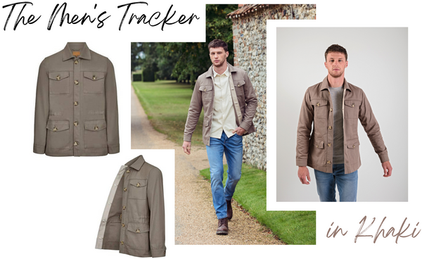 TROY London Men's Menswear Tracker Jacket Khaki British UK