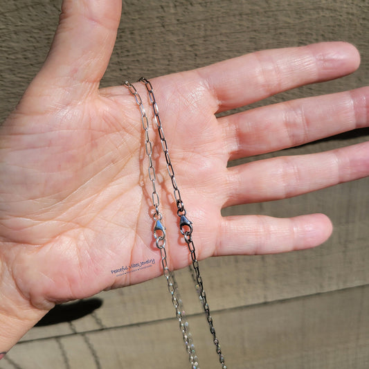 Copper Chain Necklace Antiqued or Shiny