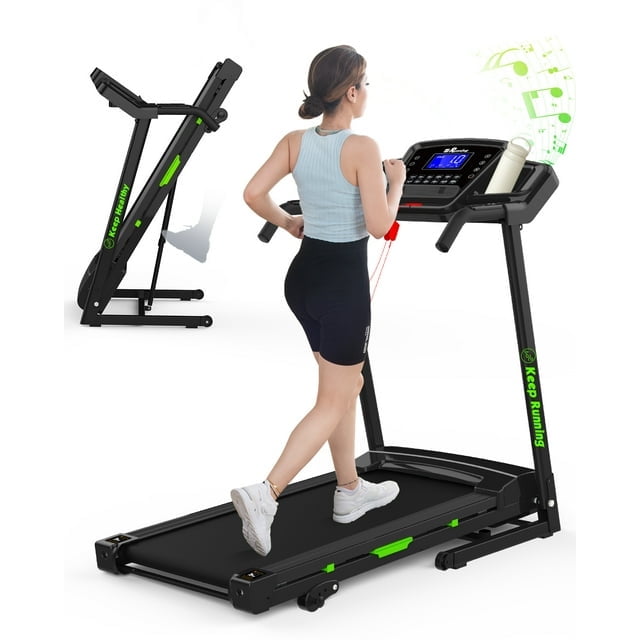 3.5HP 330 LBS Weight Foldable Incline Treadmill 17" Wide Electric Running Walking Machine with Bluetooth/APP for Home, Fitness Jogging Exercise, Easy Installation and Space Saver