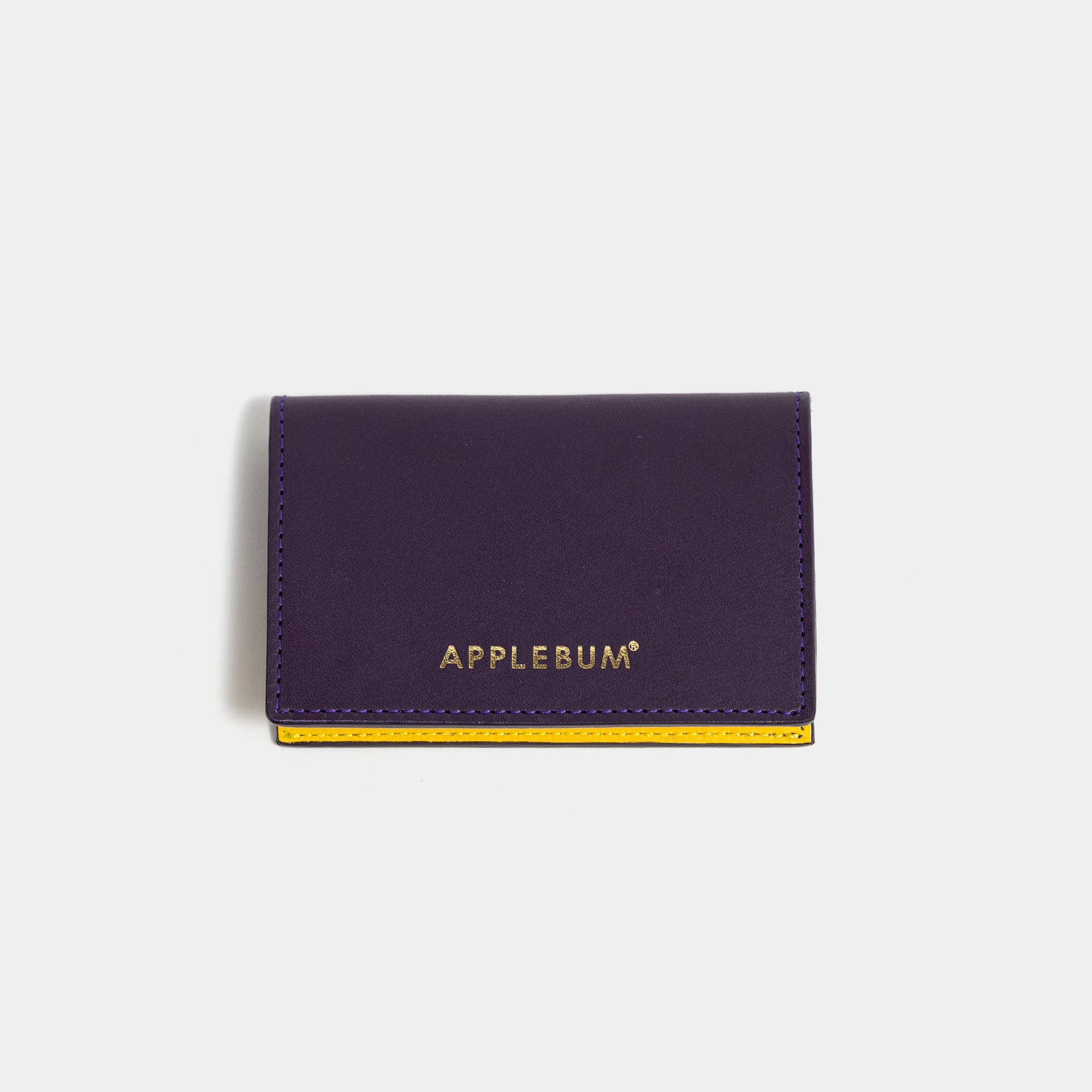 Leather Card Case [Purple/Yellow] / 2311007 – APPLEBUM