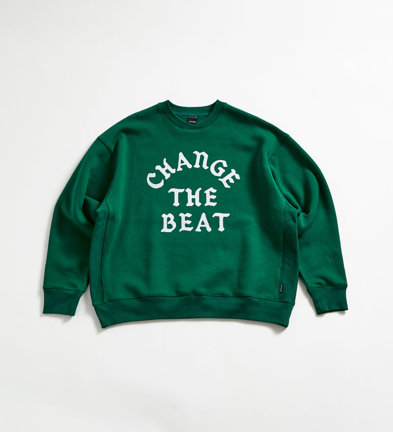 スウェット Change The Beat” Crew Sweat-