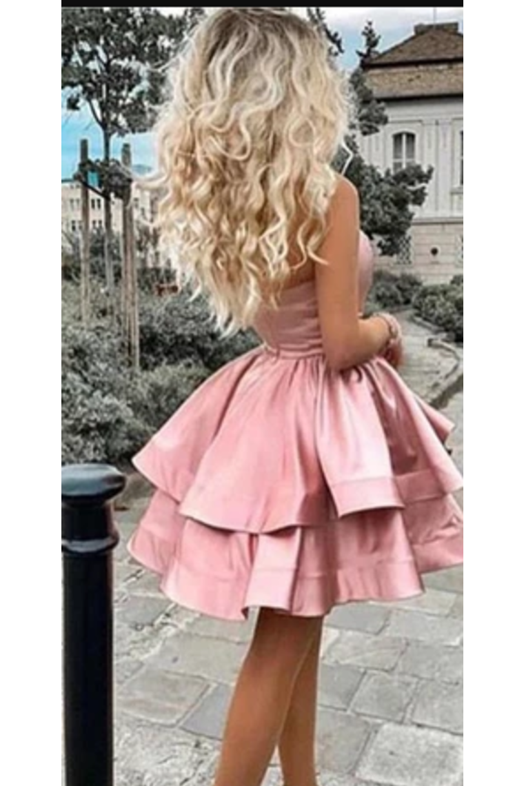 Comprar Barato Vestidos De Fiesta Cortos De Princesa A Line One Shoulder Pink En Línea