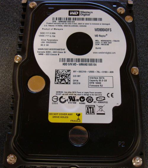 Western Digital RAPTOR X WD1500AHFD 150GB 10KRPM SATA 3.5