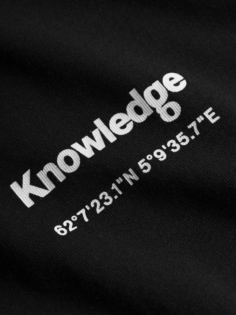 KnowledgeCotton Apparel - MEN Loose t-shirt Creating Memories chest and back print T-shirts 1300 Black Jet