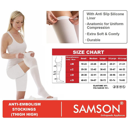 SAMSON Varicose vein Stocking (Classic Pair) Below Knee-For Pain and  Swelling(Size - S) Knee Support - Buy SAMSON Varicose vein Stocking  (Classic Pair) Below Knee-For Pain and Swelling(Size - S) Knee Support