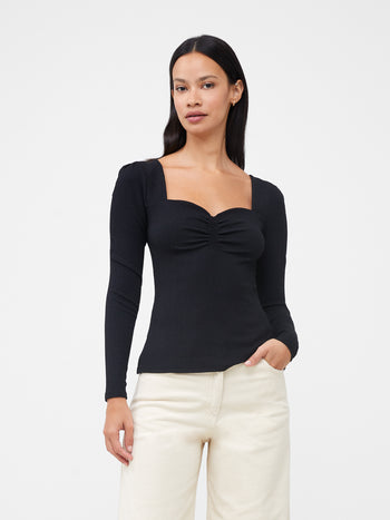 French Connection Women's Black Halter Neck Jersey Top Built In Shelf Bra XL  NWT - $39 New With Tags - From Missy