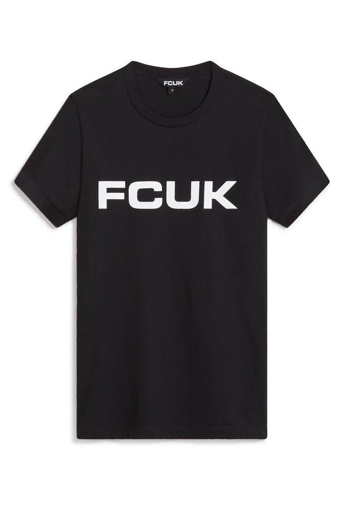 FCUK LOGO T-SHIRT Black/White | French Connection US