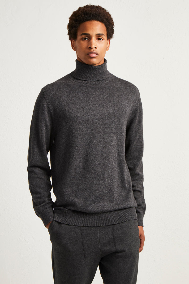 charcoal roll neck jumper