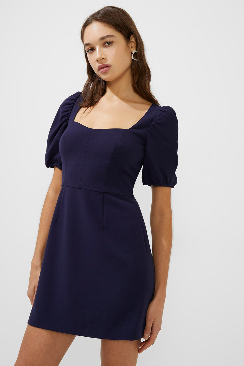 Berina Whisper Puff Sleeve Dress Duchess Blue | French Connection US