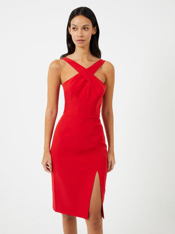 Florida Winter Strapless Dress Royal Scarlet