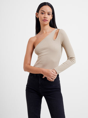 Toni Mesh Long Sleeve Top Black