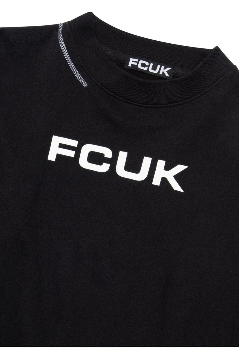 FCUK Shrunken Crewneck Black French Connection US