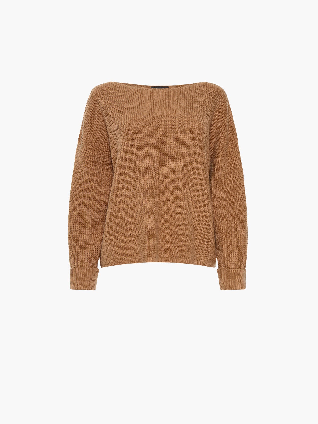 Waffle Knit Sweater Camel Mel French Connection US