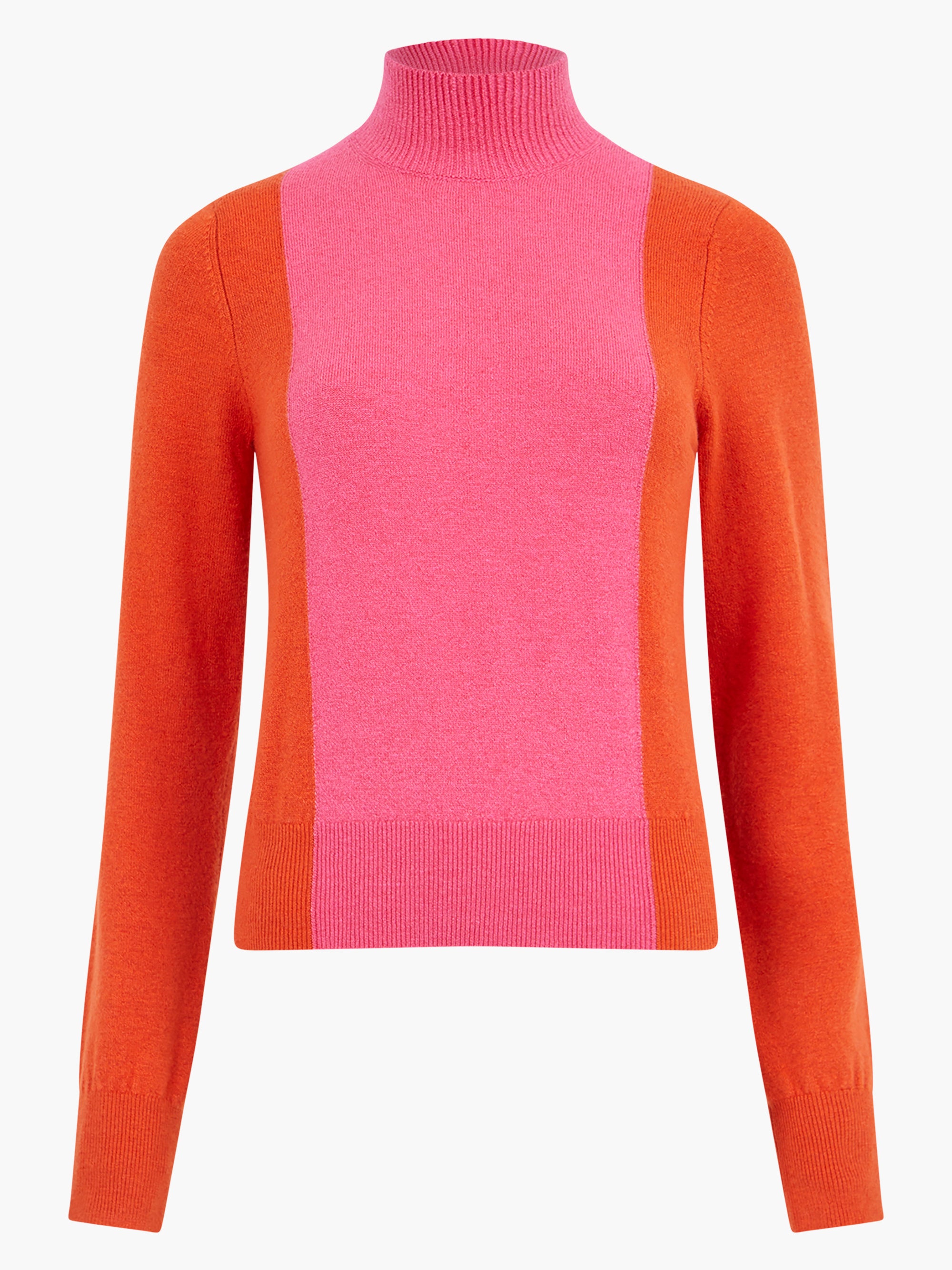 Libby Vhari Color Block Sweater Grenadine/ Fuchsia | French Connection US