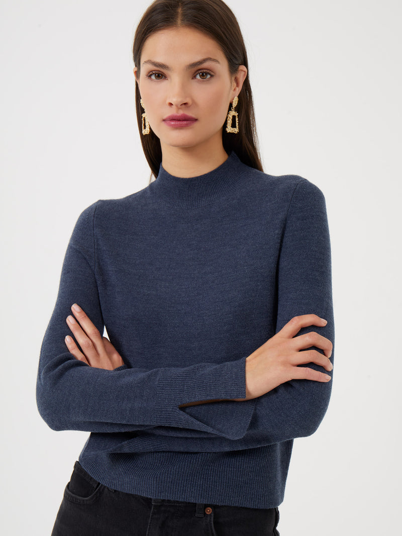 Babysoft High Neck Sweater Navy Mel | French Connection US