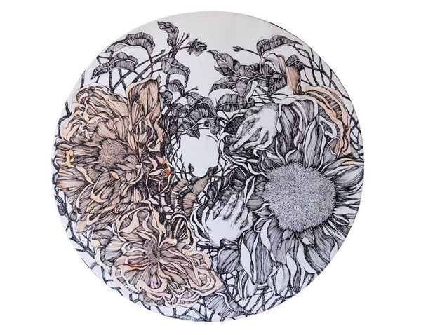 Ritu Kamath, Circle Series, 30 inch diameter, 2020, Mixed Media