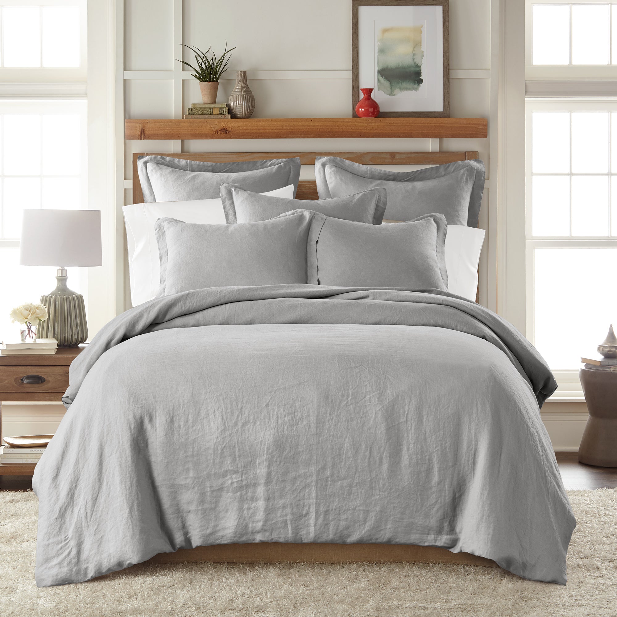 plain light grey duvet cover