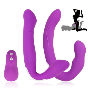 Remote Control Strapless Strap-On Dildo Vibrator - Let's Stay In Co.