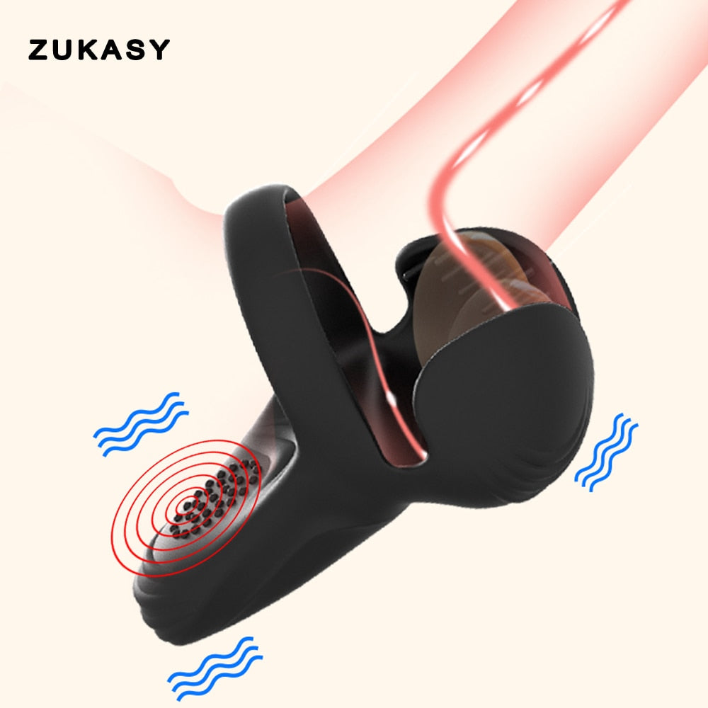 Testicle Massager Vibrator Cock Ring
