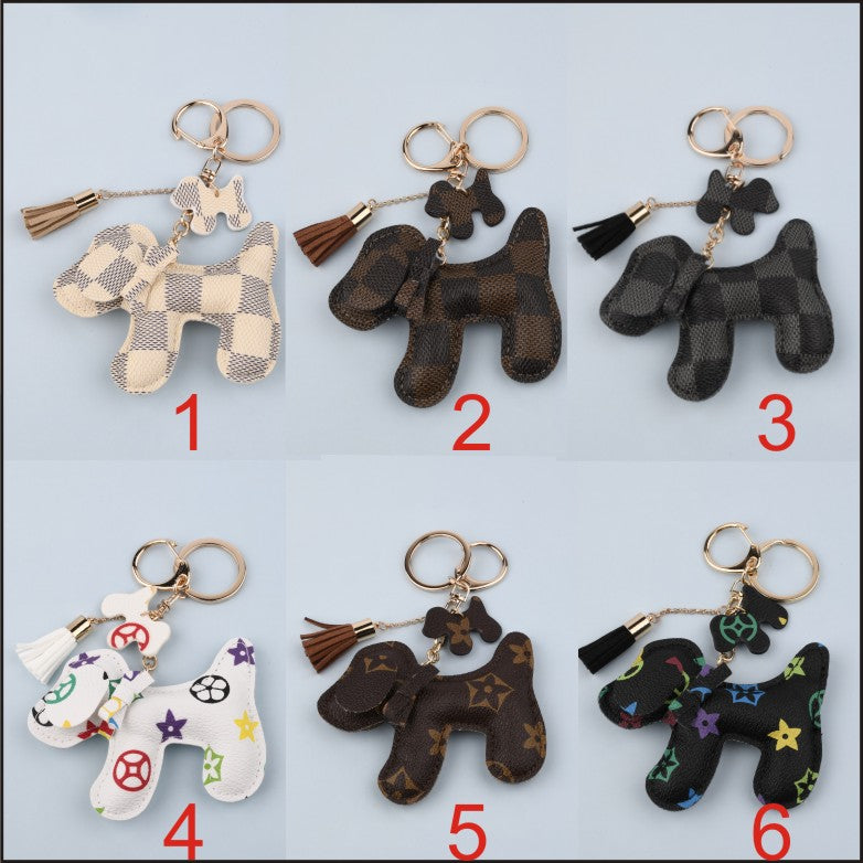 Cute PU Leather Dog/Cat/Sitting Teddy Bear/Standing Teddy Bear/Giraffe Keychains
