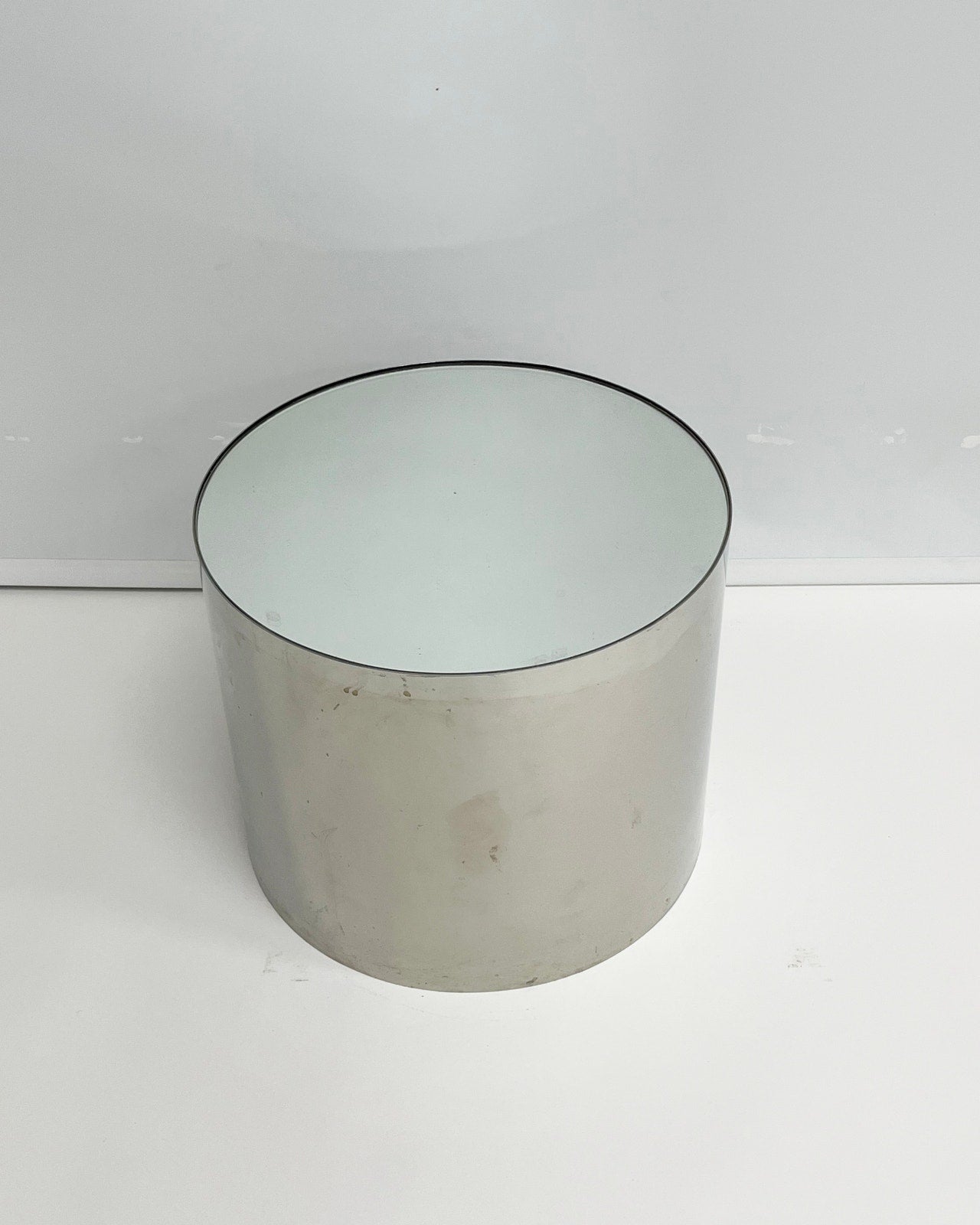 1970s Brueton Style Chrome and Mirrored Top Side Table