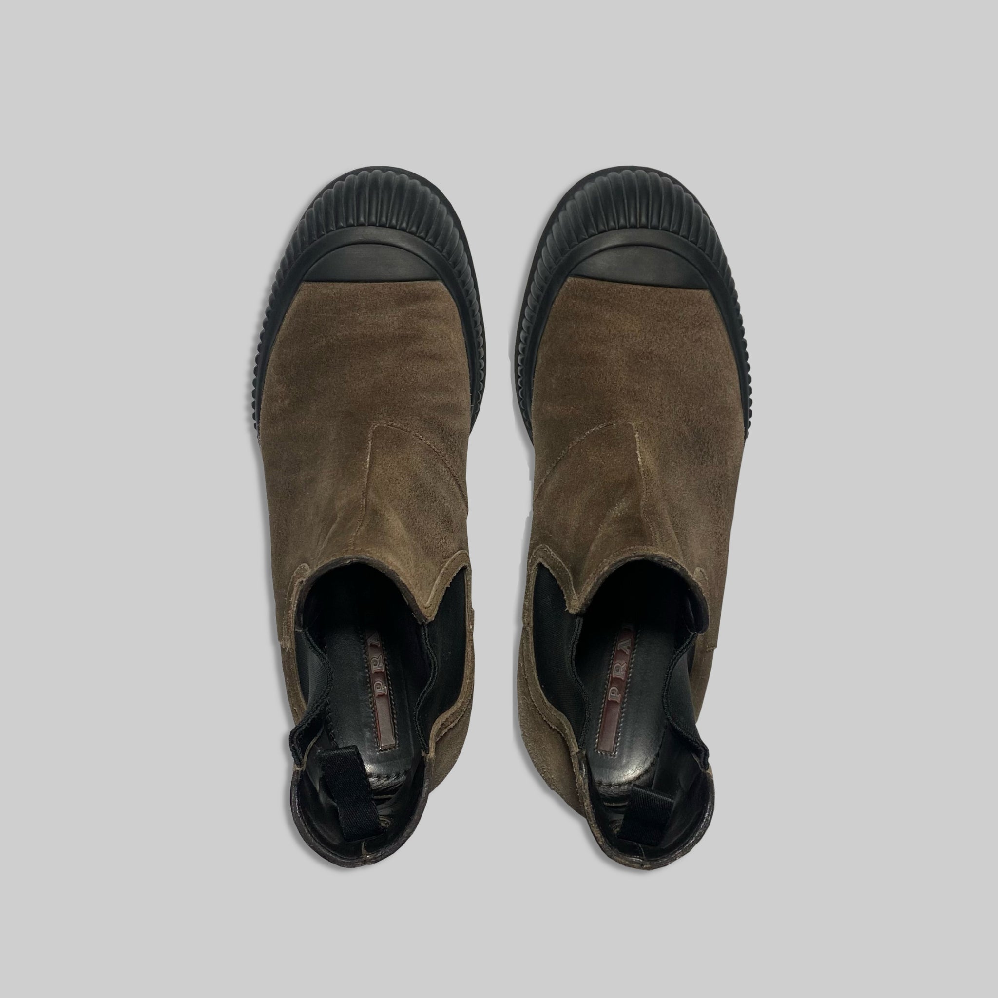 14SS Prada suede leather ankle boots – Equipment
