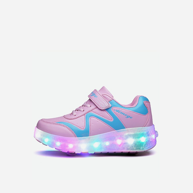 Rechargeable pink wave heelys