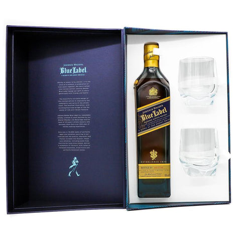 Johnnie Walker Blue Label Limited Edition Scotch Whisky & Crystal Glass Gift Pack 700mL