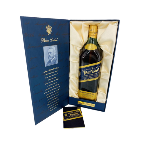 Johnnie Walker Scotch Whisky Blue Label Old Bottle Coffin Design 1 Litre