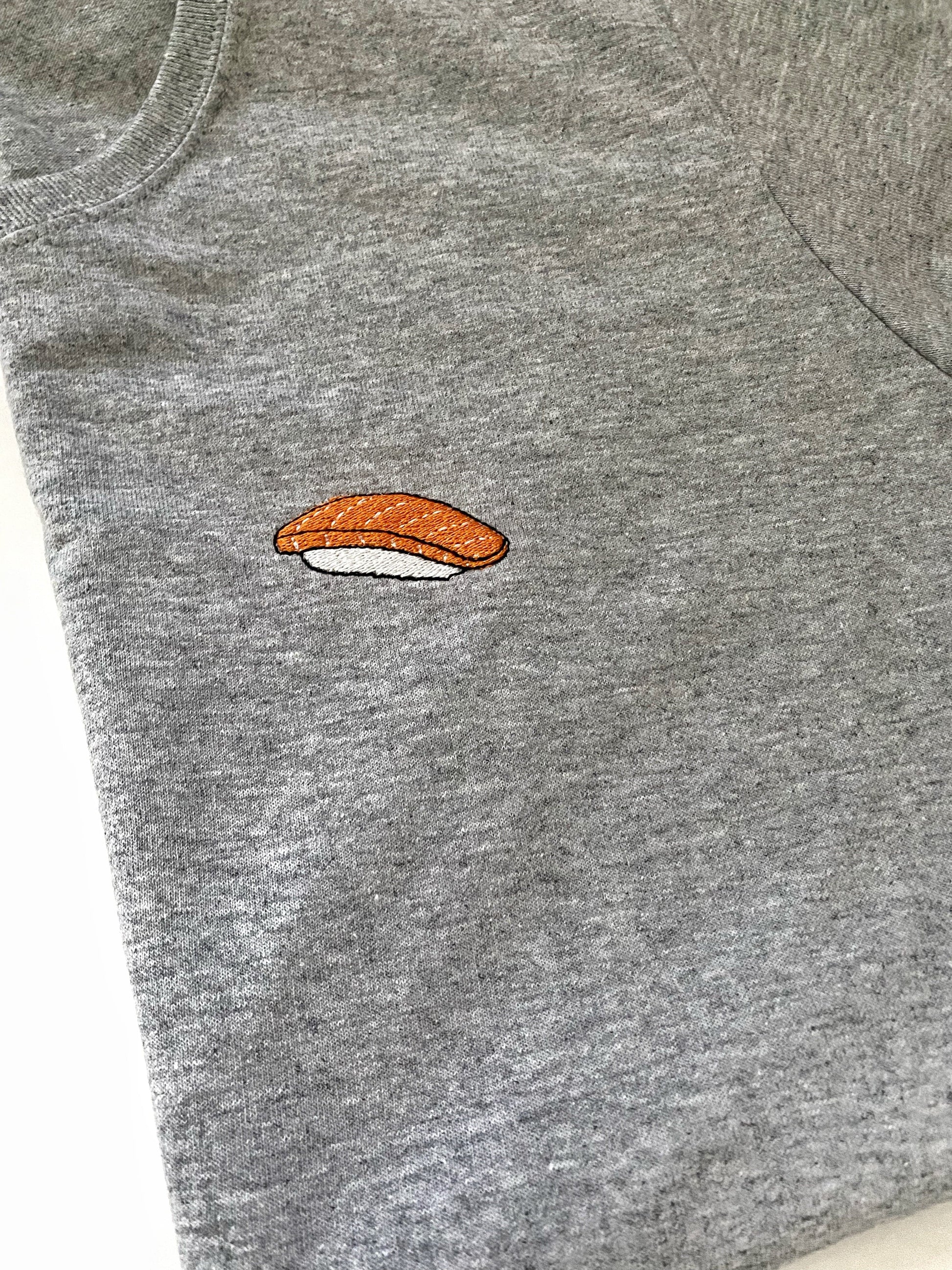 Salmon Nigiri - food embroidery - Shirt / Sweater â€“ Thecustomisedcollective