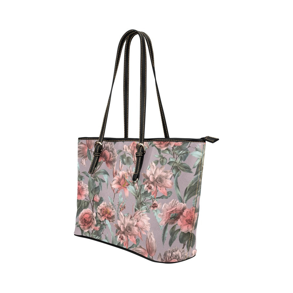 Women Pink Floral Small Tote Bag