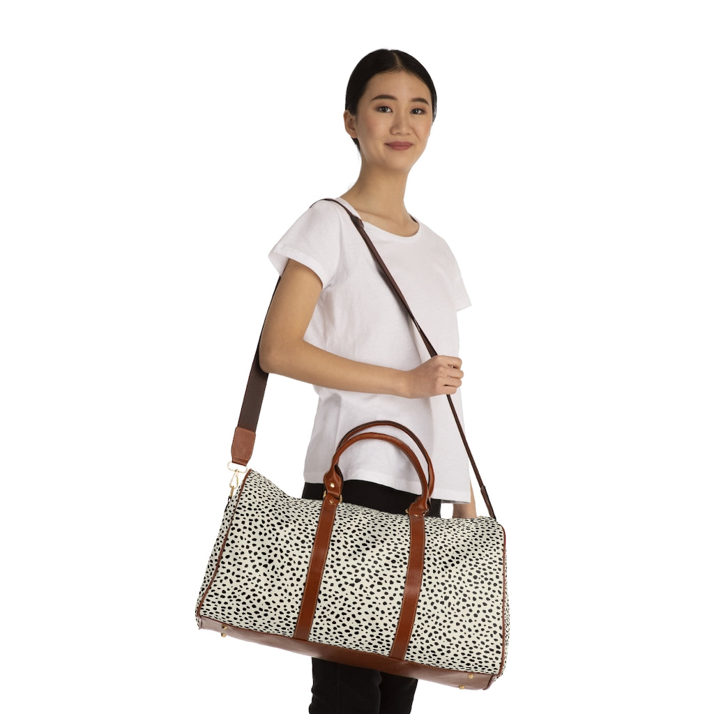 Luxury women's bags - Beige printed tote bag