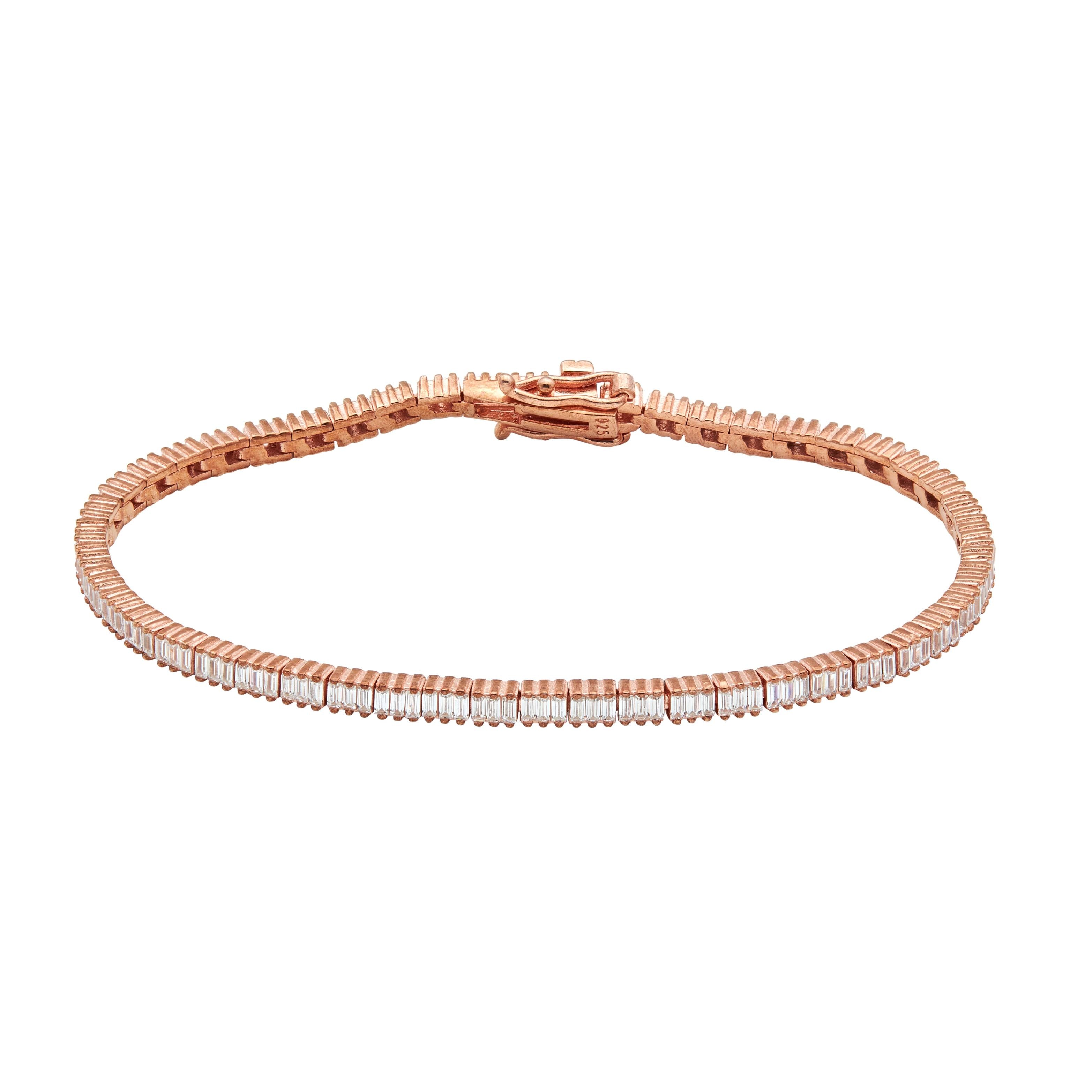 diamond rose gold tennis bracelet