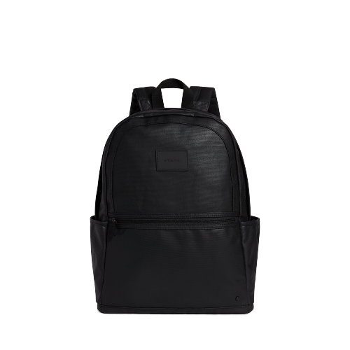Kane Double Pocket Large Backpack Coated Canvas Black – STATE Bags