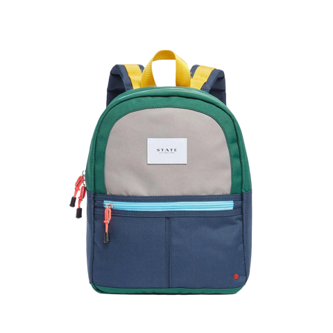 Kane Kids Double Pocket Backpack in Diagonal Zippers - State Bags