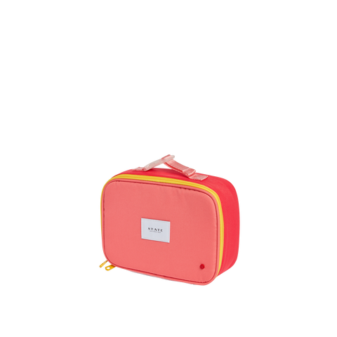 state bags rodgers lunch box polyester pink/mint front view side angle click to zoom