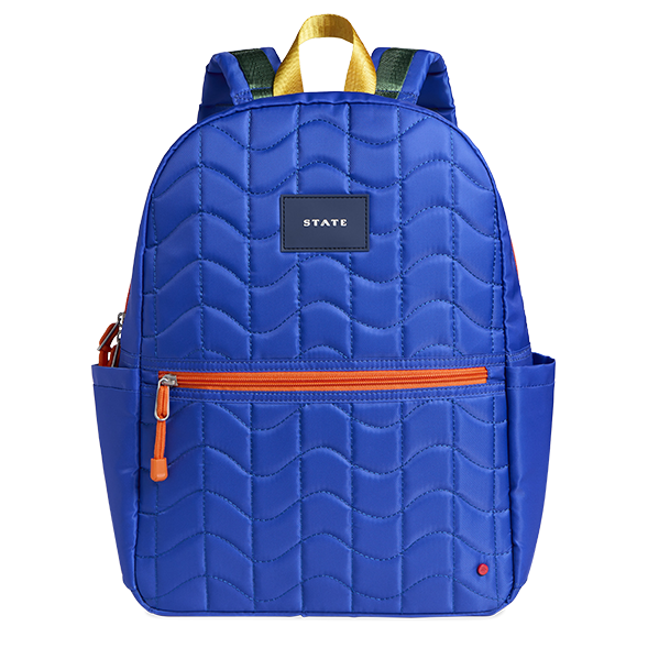 Kid's Quilted Camo Backpack & Lunch Box Set - Navy - Navy