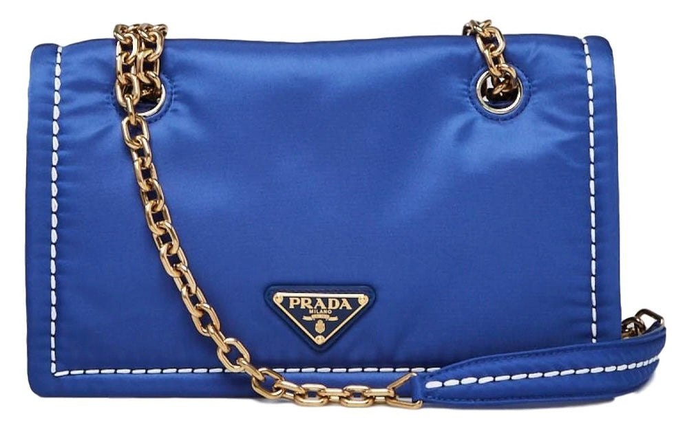 prada nylon flap shoulder bag