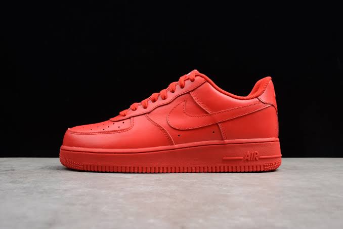 triple red air force 1s