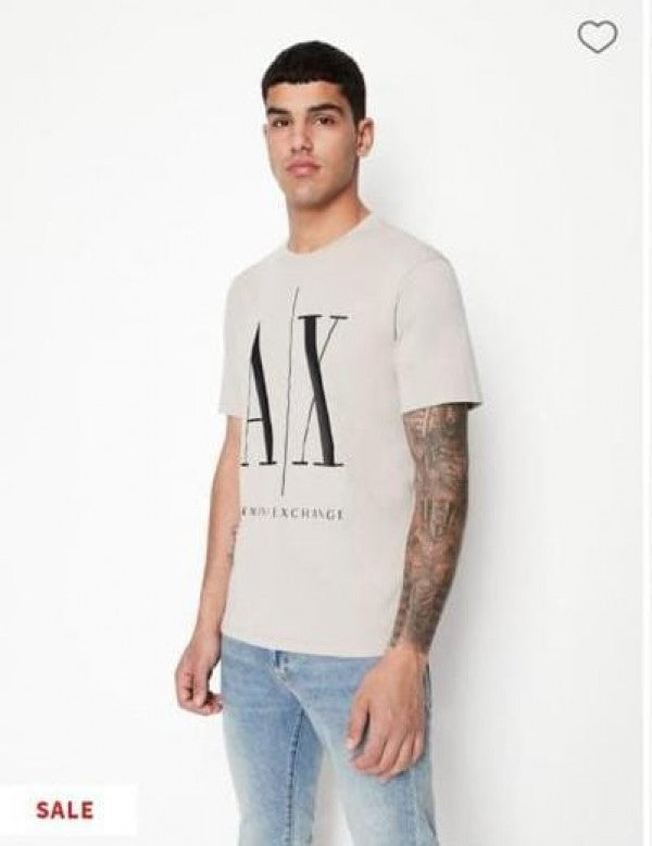 Armani Exchange Light Grey Printed Premium T-Shirt – Lebrouges