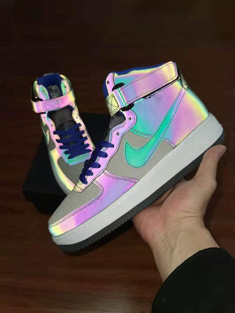 reflective air force 1 high top