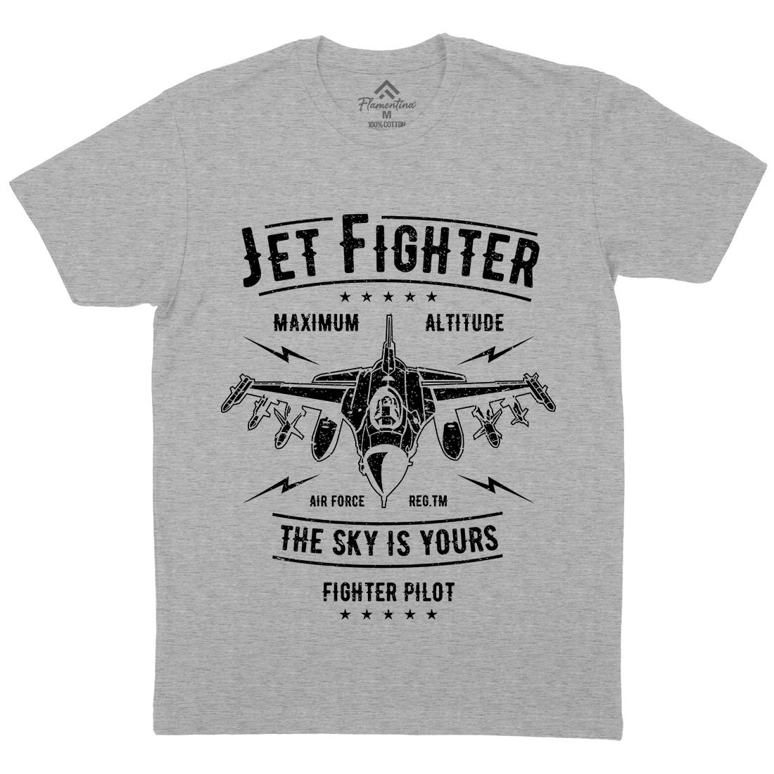 Jet Fighter Mens Crew Neck T-Shirt Vehicles A694