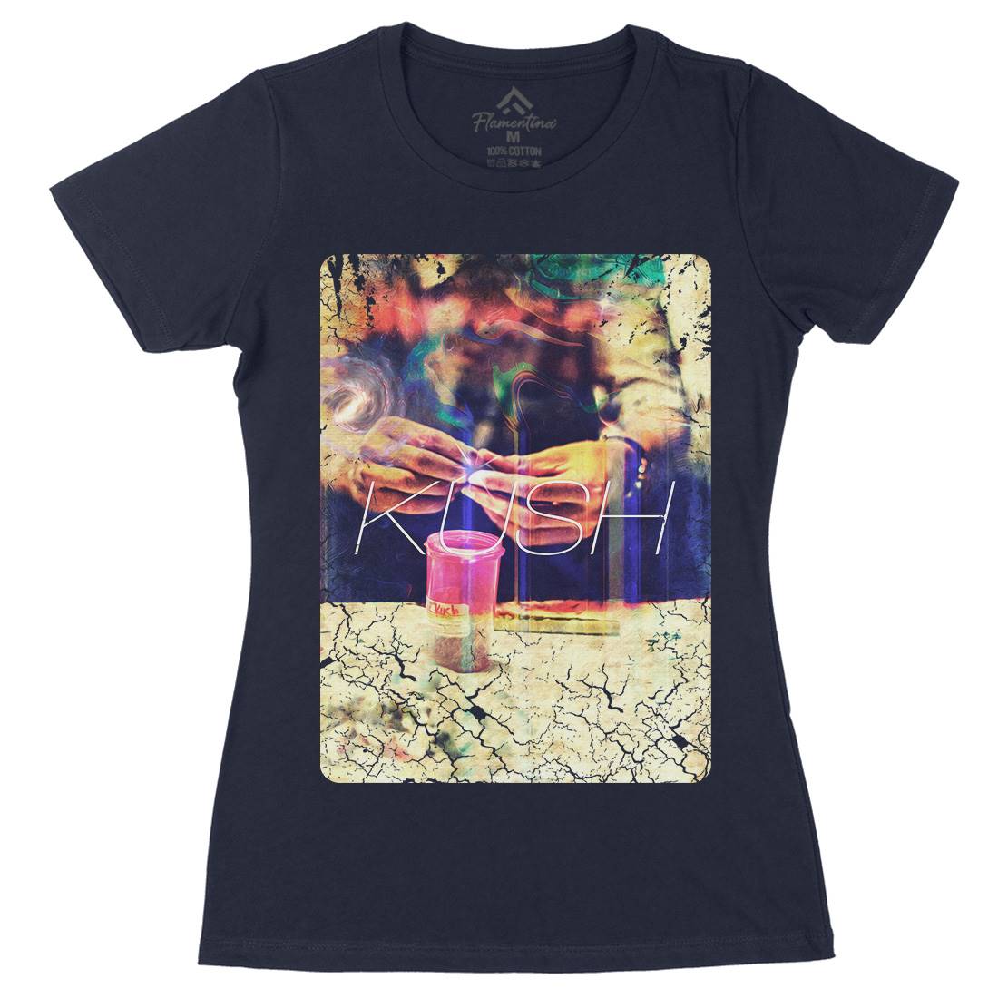 Kush Trippin Womens Organic Crew Neck T-Shirt Drugs A857