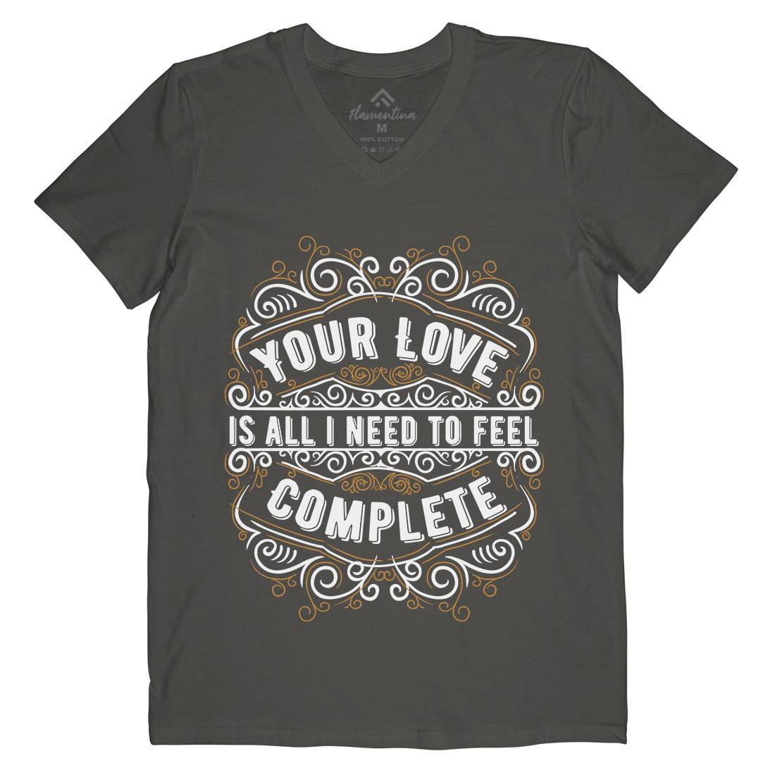 Your Love Mens V-Neck T-Shirt Quotes C999