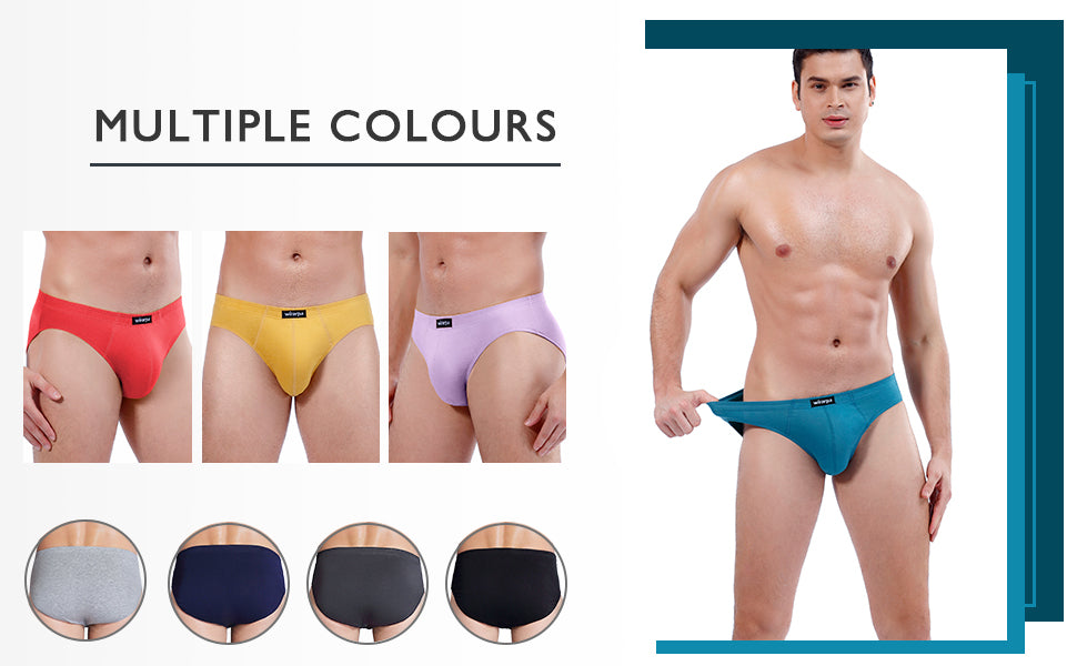 wirarpa Men's Cotton Stretch Underwear Support Briefs Wide Waistband  Multipack
