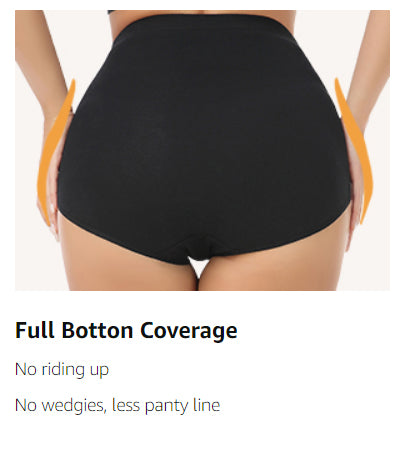 Buy wirarpa Women's Cotton Underwear High Waist Stretch Briefs Soft  Underpants Ladies Full Coverage Panties 5 Pack