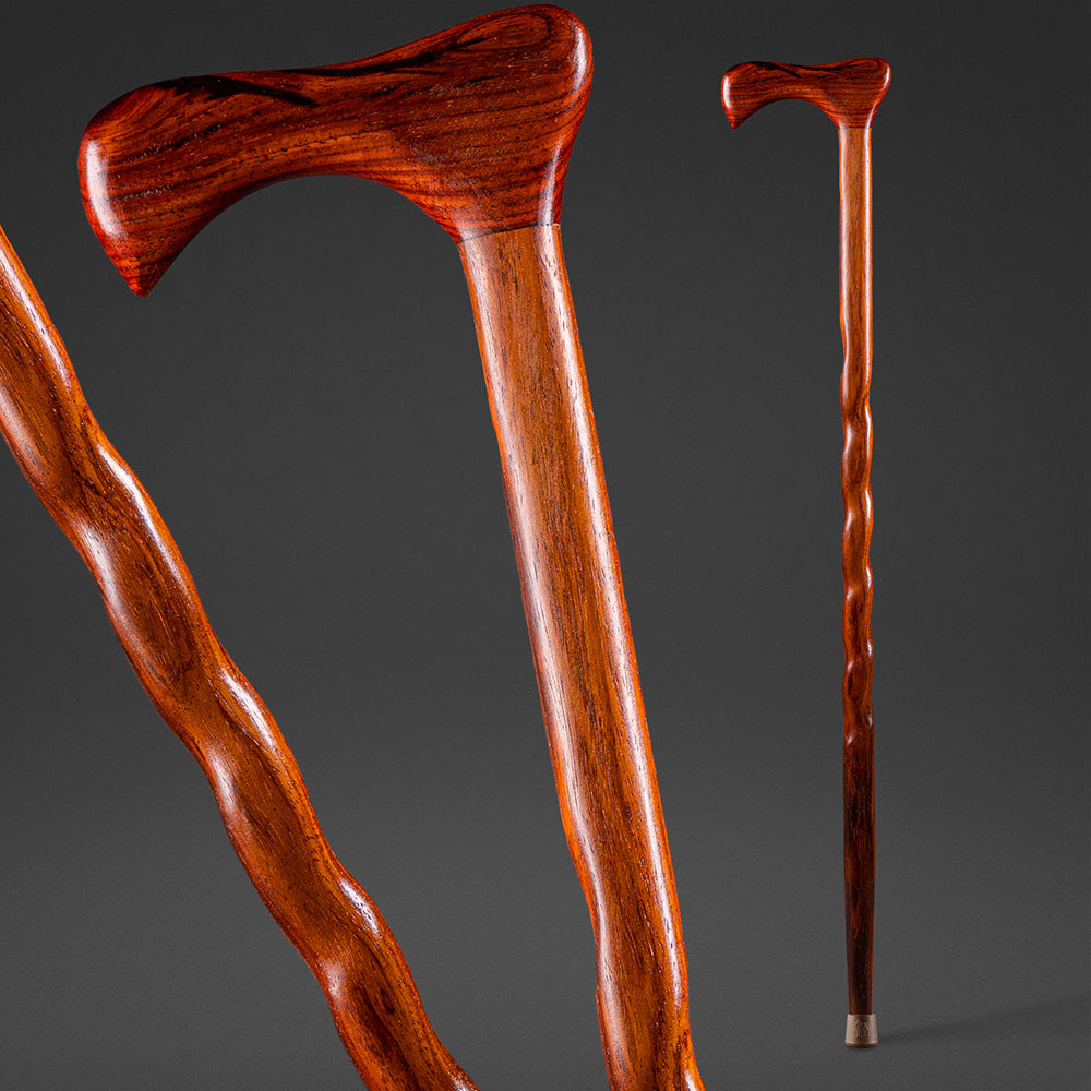 Twisted Oak Crook Neck Handcrafted Walking Cane 37 – Brazos